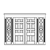 8-panel double door with decorative sidelites
Unit Dimension 117" x 86-1/4"
Door Dimension 36" x 83"
Panels - raised
Glazing - Leaded IG